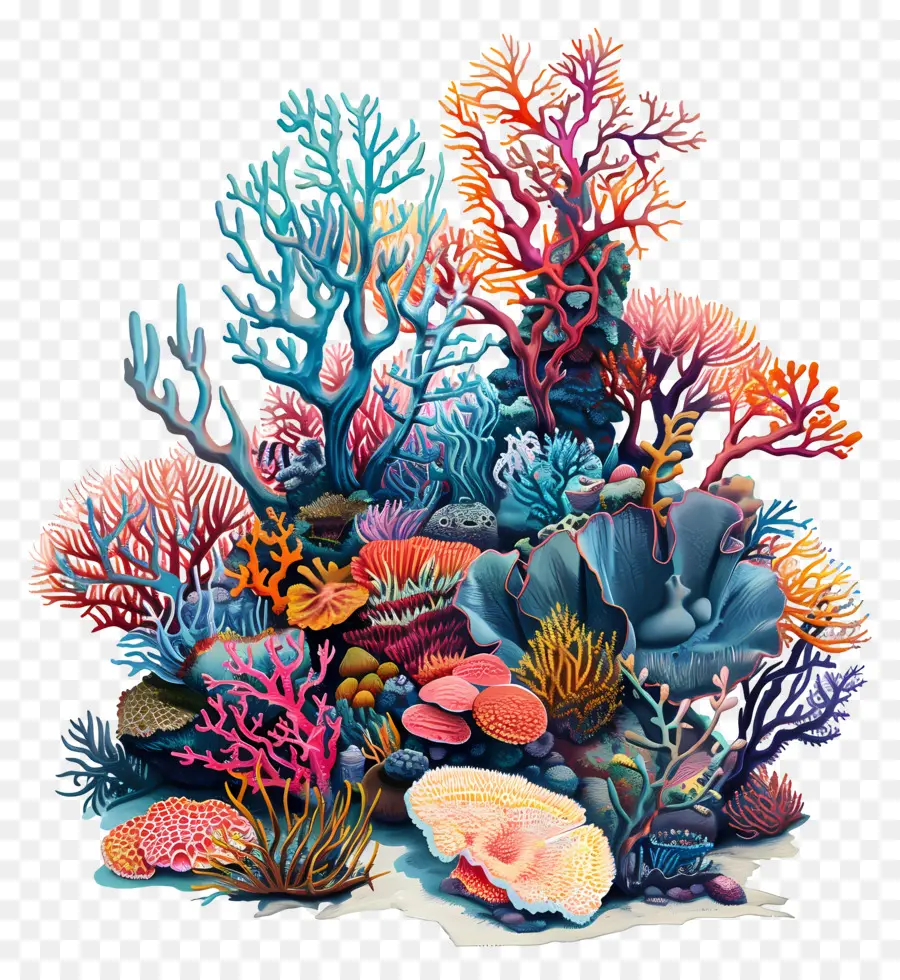 Os Recifes De Coral，Recife De Coral Colorido PNG