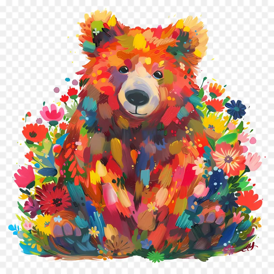 Urso，Flores PNG