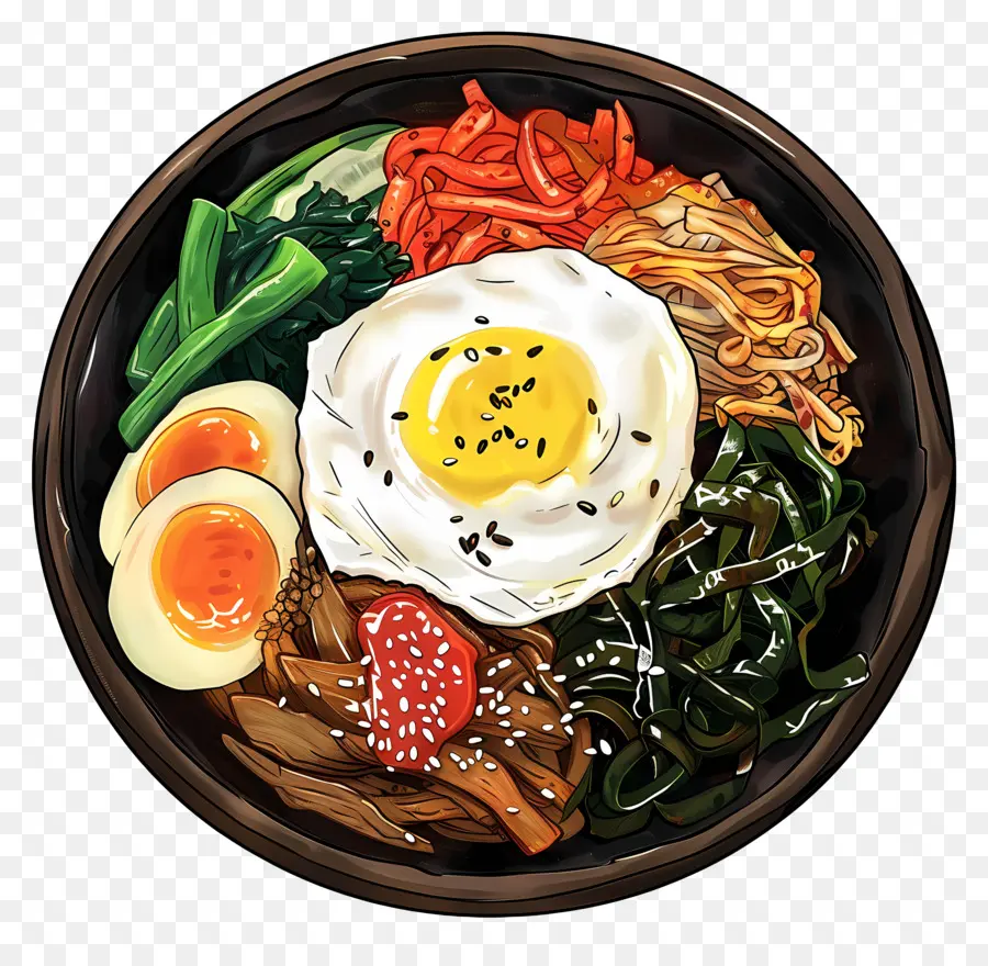 Bibimbap Coreano，Bibimbap PNG