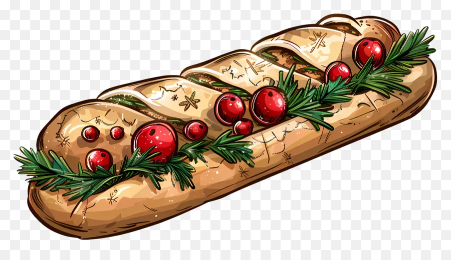 Baguete，Pão Decorativo PNG