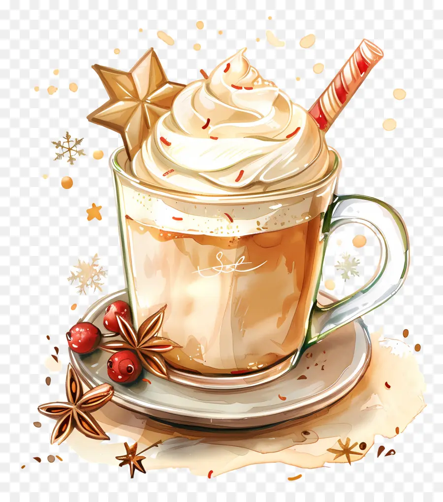 Café Cremoso，Latinho Com Chantilly PNG