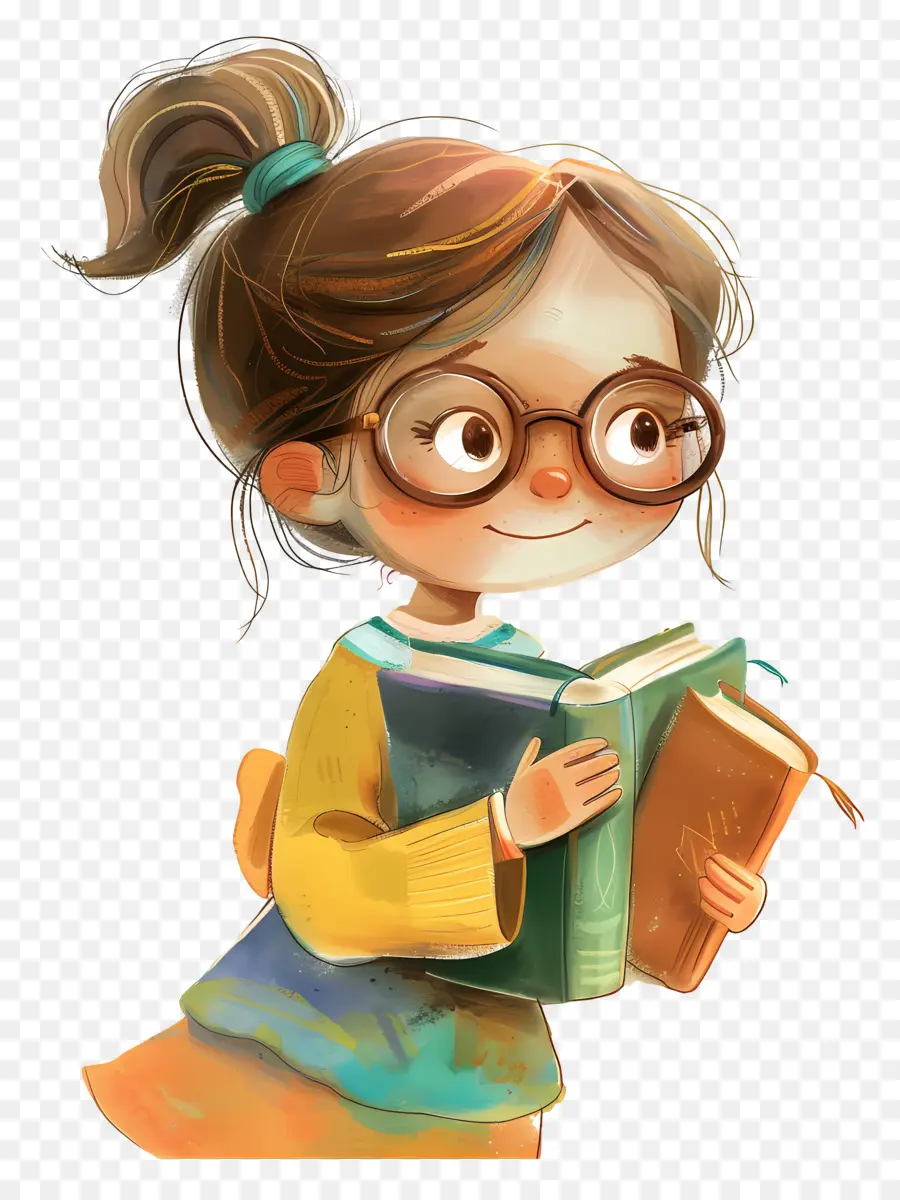 Menina Segurando Livros，Menina Com Livros PNG