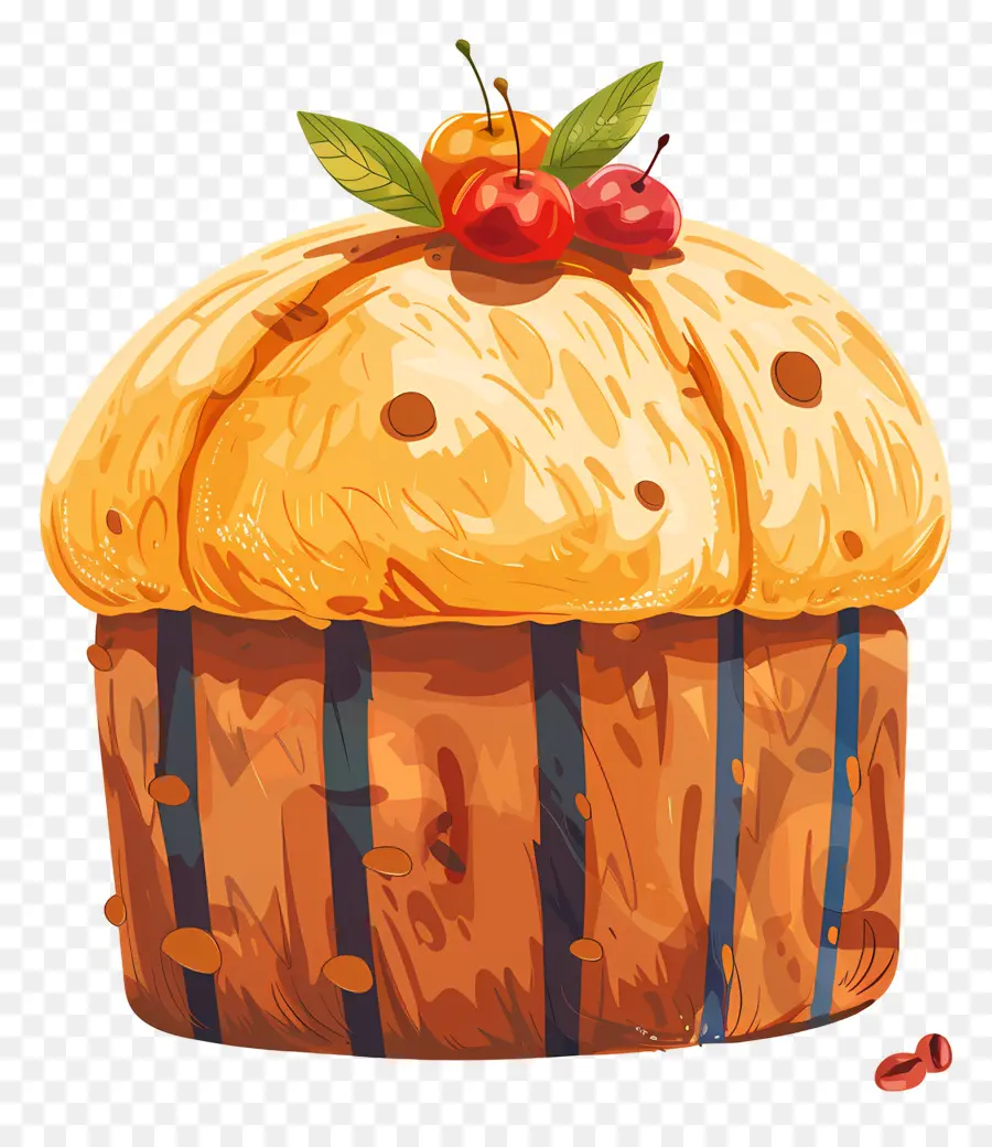 Panetones，Muffin De Cereja PNG