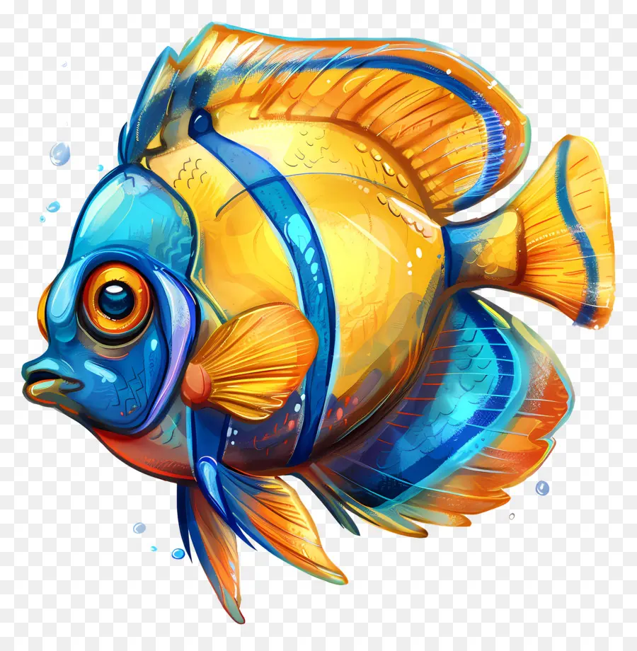 Peixes Tropicais，Peixe Amarelo PNG