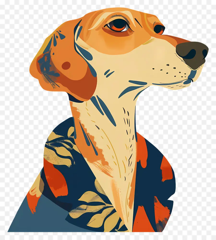 Cachorro，Cachorro Em Uma Camisa Colorida PNG