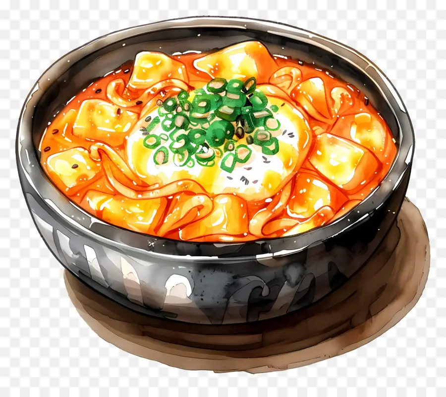 Tteokbokki Brega，Tigela De Sopa PNG