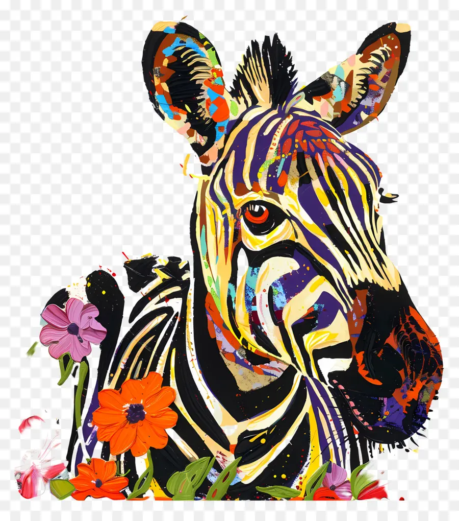 Zebra，Flores PNG