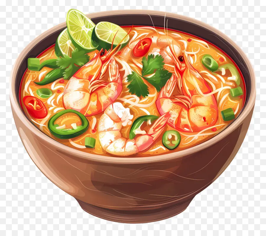 Tom Yum Goong，Sopa De Camarão PNG