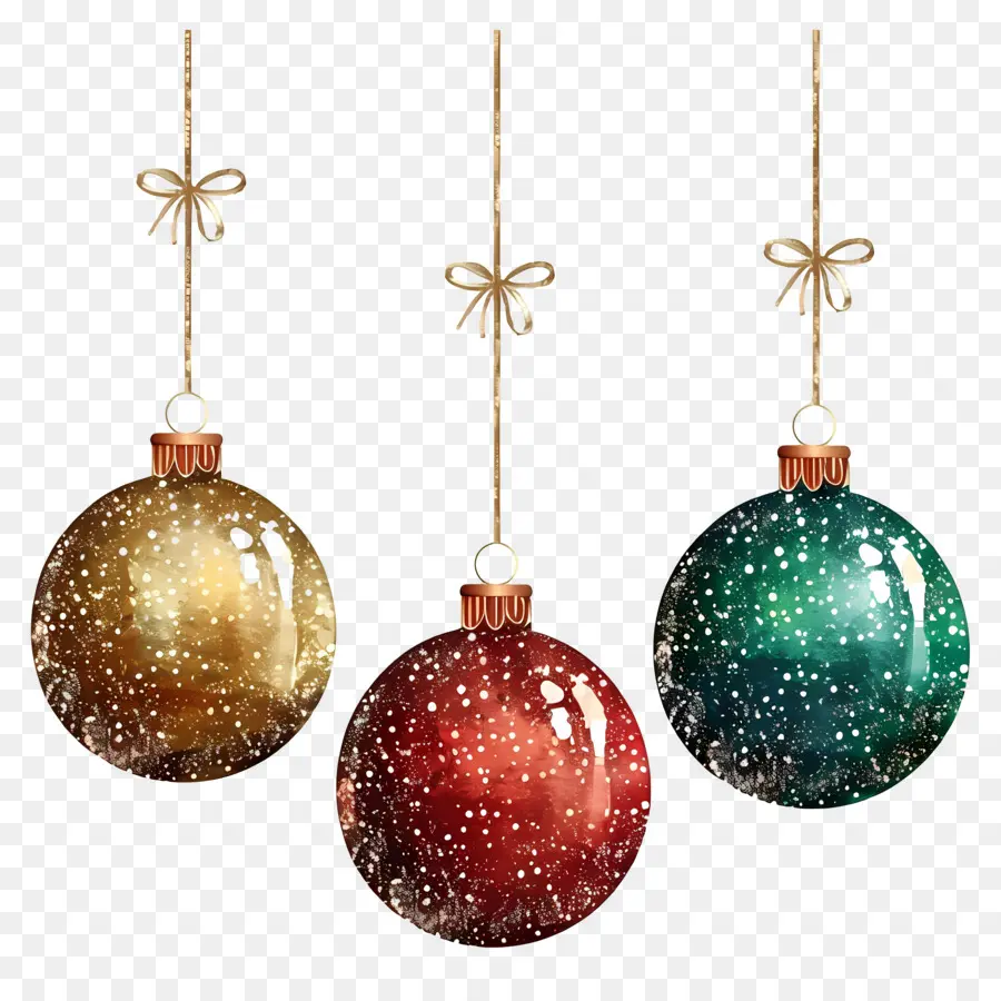 Bolas De Glitter De Natal，Enfeites De Natal PNG