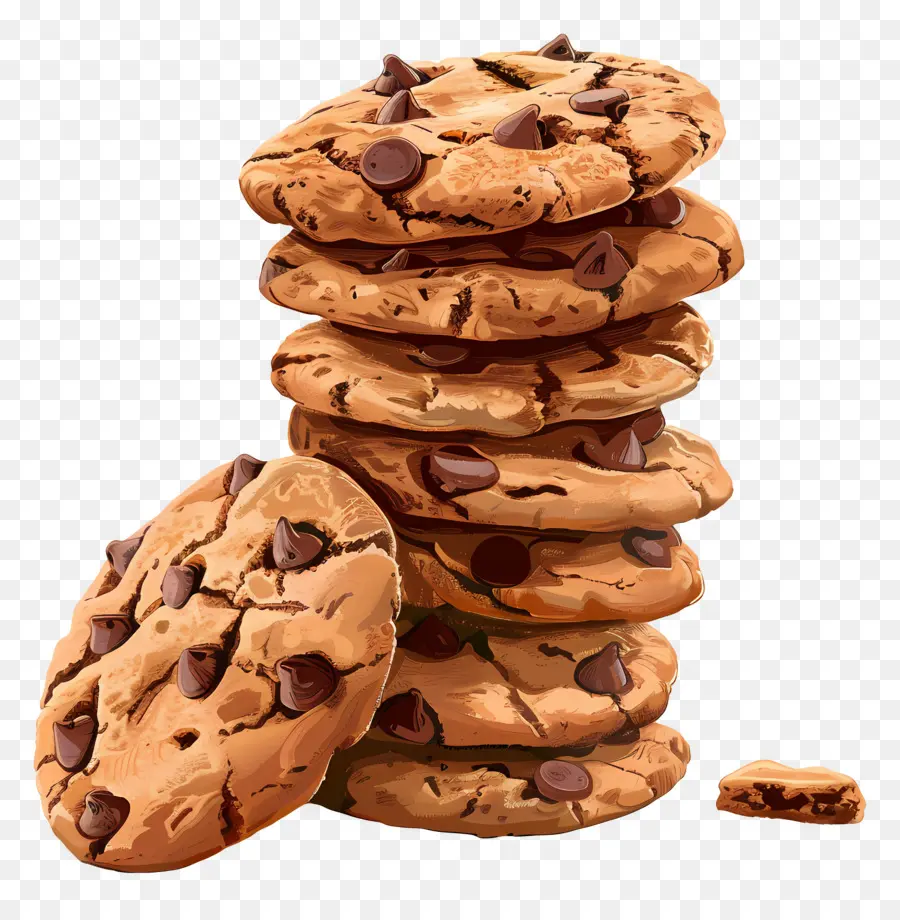 Pilha De Biscoitos，Biscoitos De Chocolate PNG