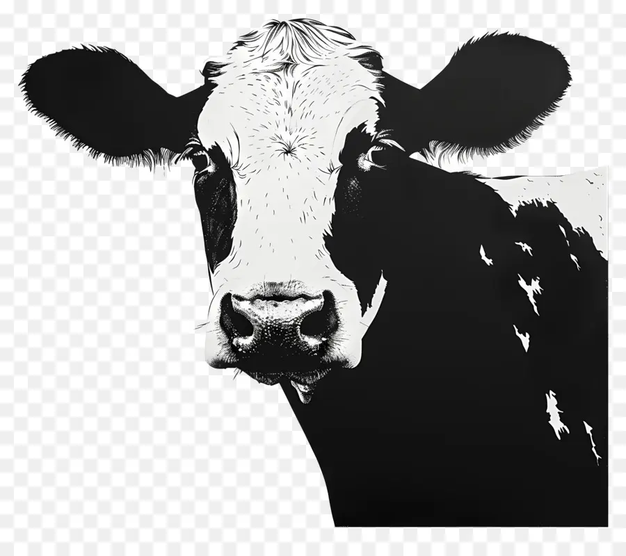 Cow，Preto E Branco De Vaca PNG