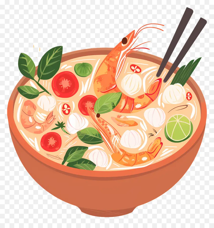 Tom Yum Goong，Sopa De Camarão PNG