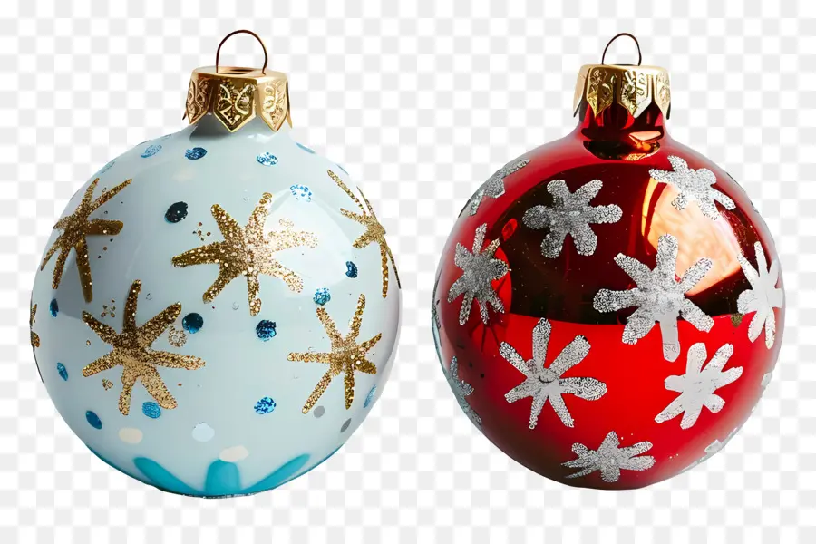 Bolas De Natal，Enfeites De Natal Vermelhos PNG