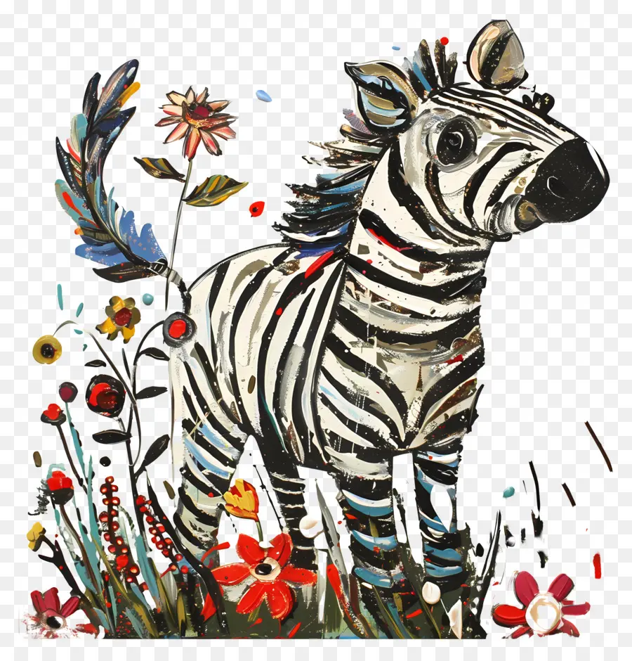 Zebra，Flores PNG