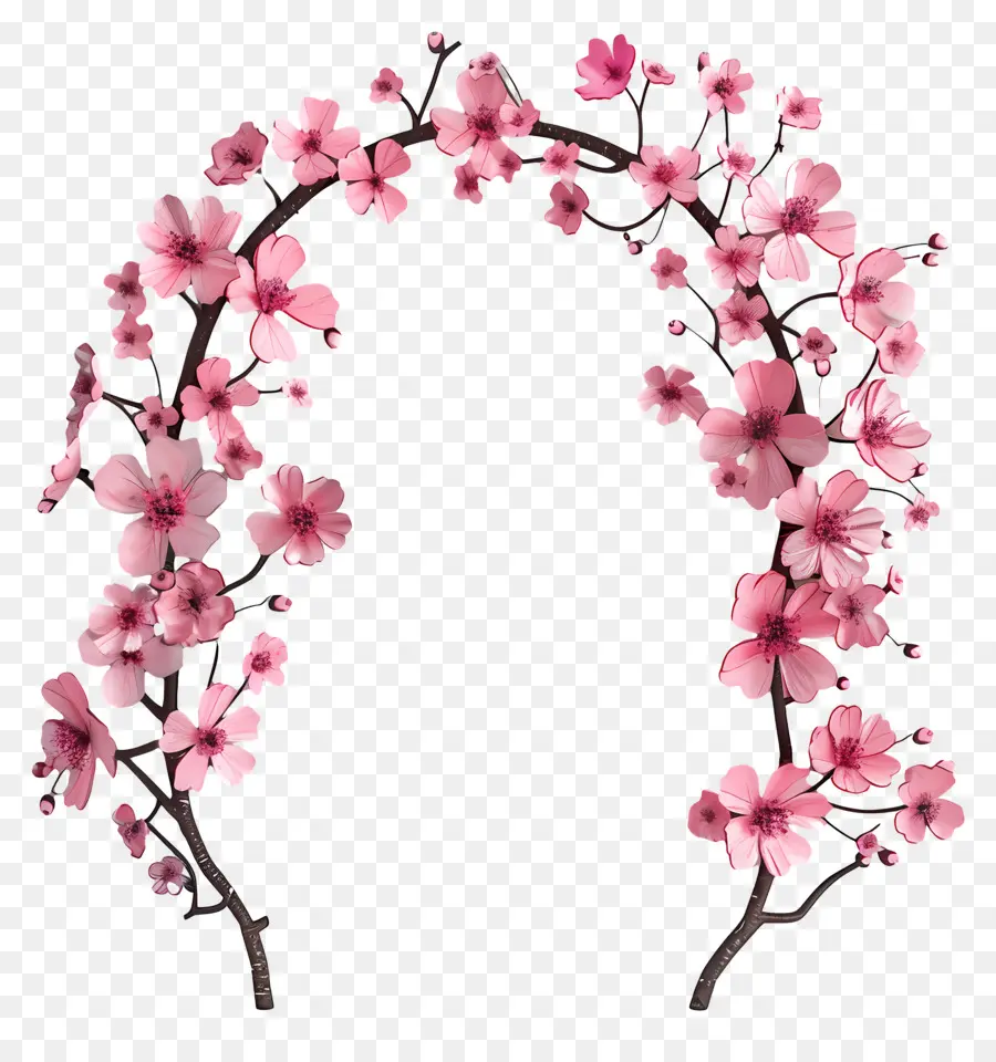 Arco Rosa Da Flor，Arco Da Flor Rosa PNG