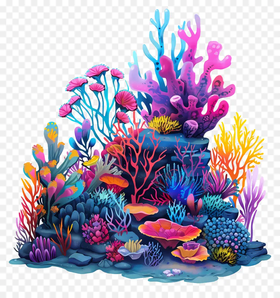 Recifes De Coral，Recife De Coral Colorido PNG