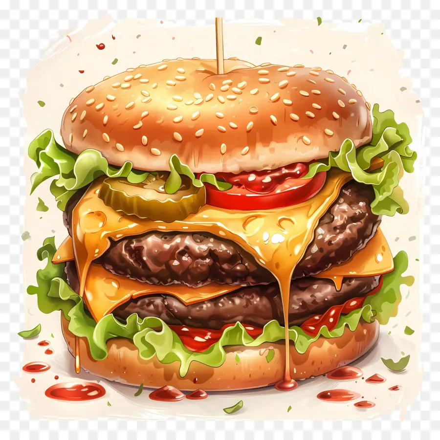 Hambúrguer Cremoso，X Burger PNG