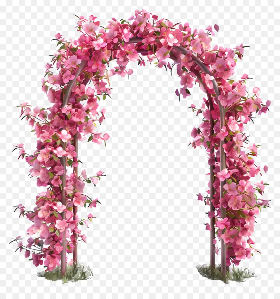 Arco De Flor Rosa，Arco De Flores PNG