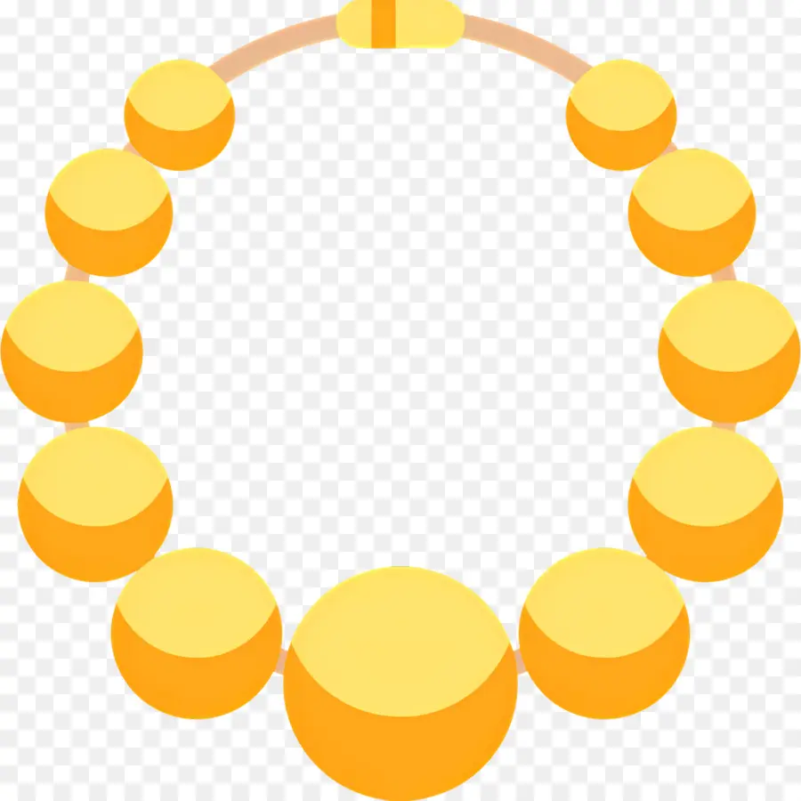 Colar De Pérolas，Colar De Contas Amarelo PNG