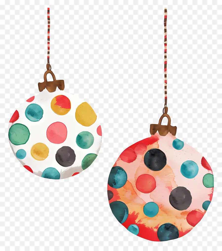 Bolas De Natal，Enfeites De Natal Coloridos PNG