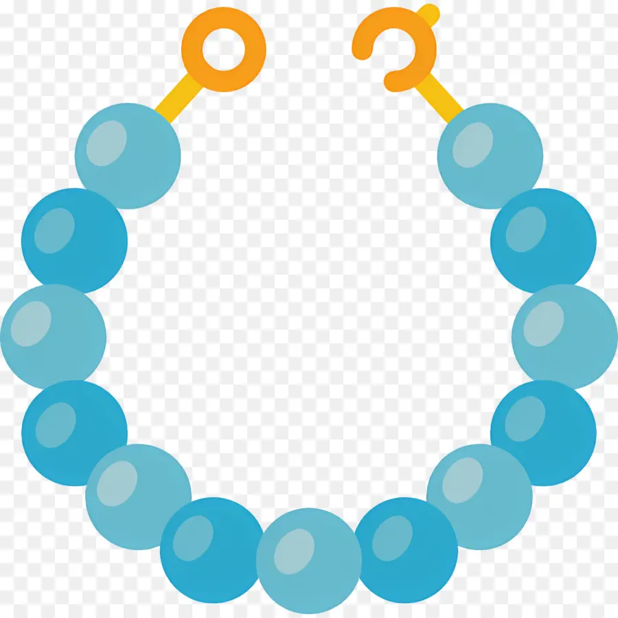 Colar De Pérolas，Pulseira De Contas Azul PNG