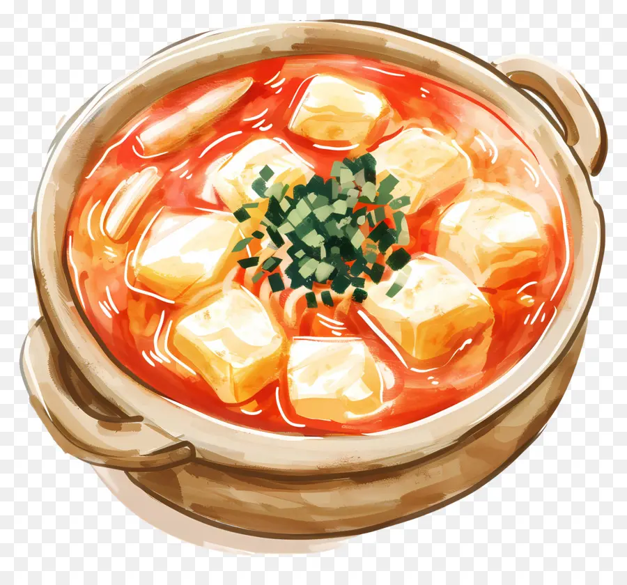 Tteokbokki Brega，Sopa Do Tofu PNG