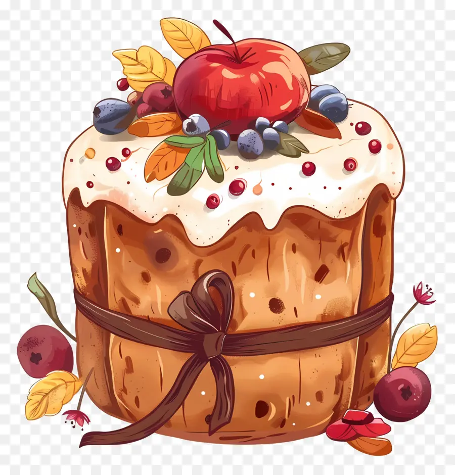 Panetone，Bolo Decorado PNG