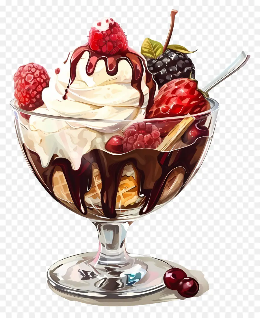 Sundae De Sorvete，Sundae De Chocolate PNG