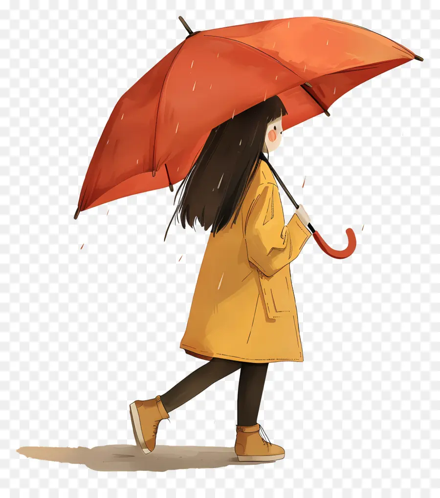 Menina Com Guarda Chuva，Chuva PNG