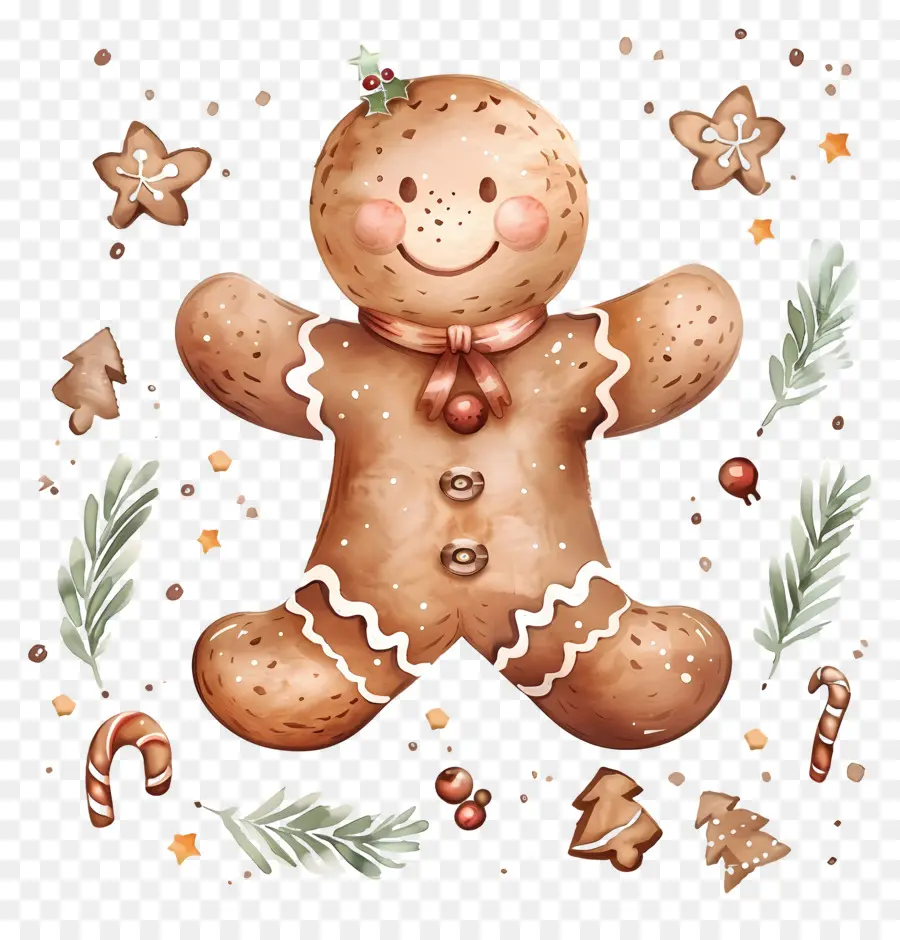 Homem De Gengibre，Gingerbread PNG