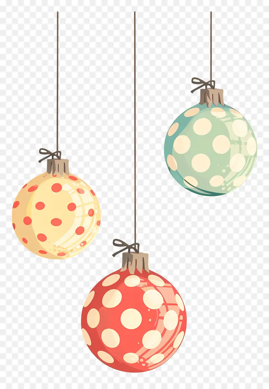 Bolas De Bolinhas De Natal，Ornamentos De Bolinhas PNG