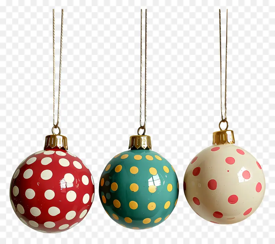 Bolas De Bolinhas De Natal，Ornamentos De Bolinhas PNG