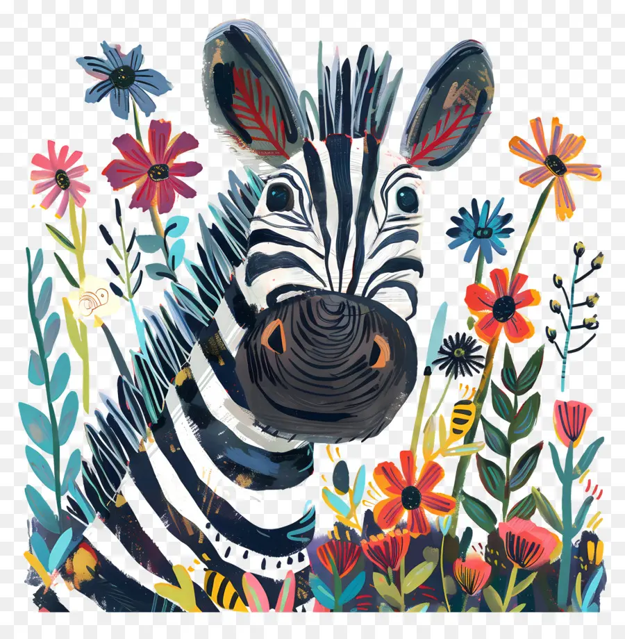 Zebra，Flores PNG