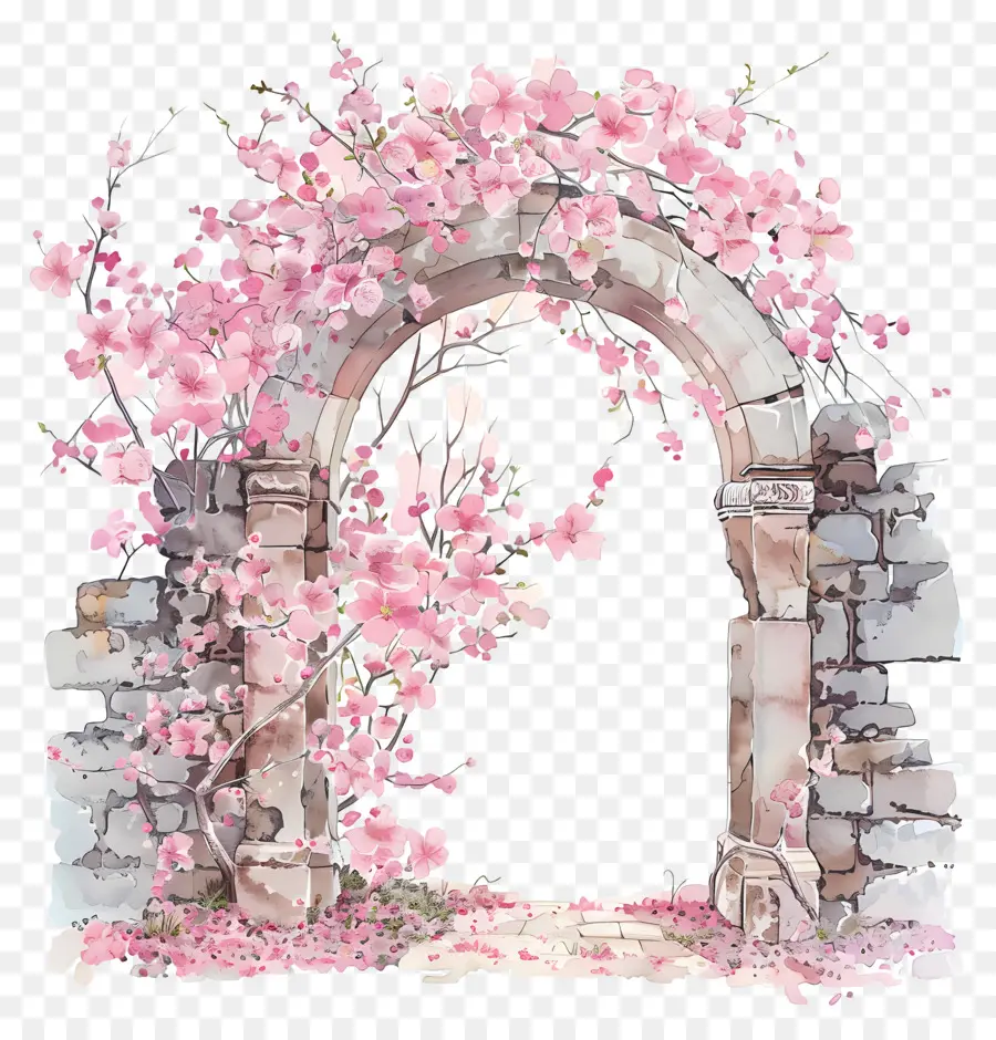 Arco De Flor Rosa，Arco De Flores PNG