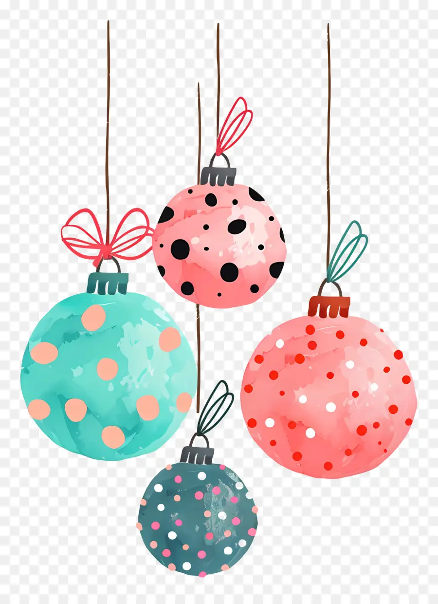 Bolas De Natal，Ornamentos Coloridos PNG