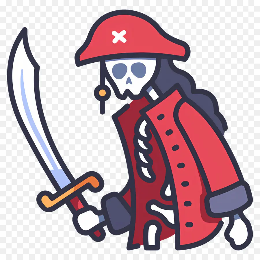 Pirata，Esqueleto Pirata PNG