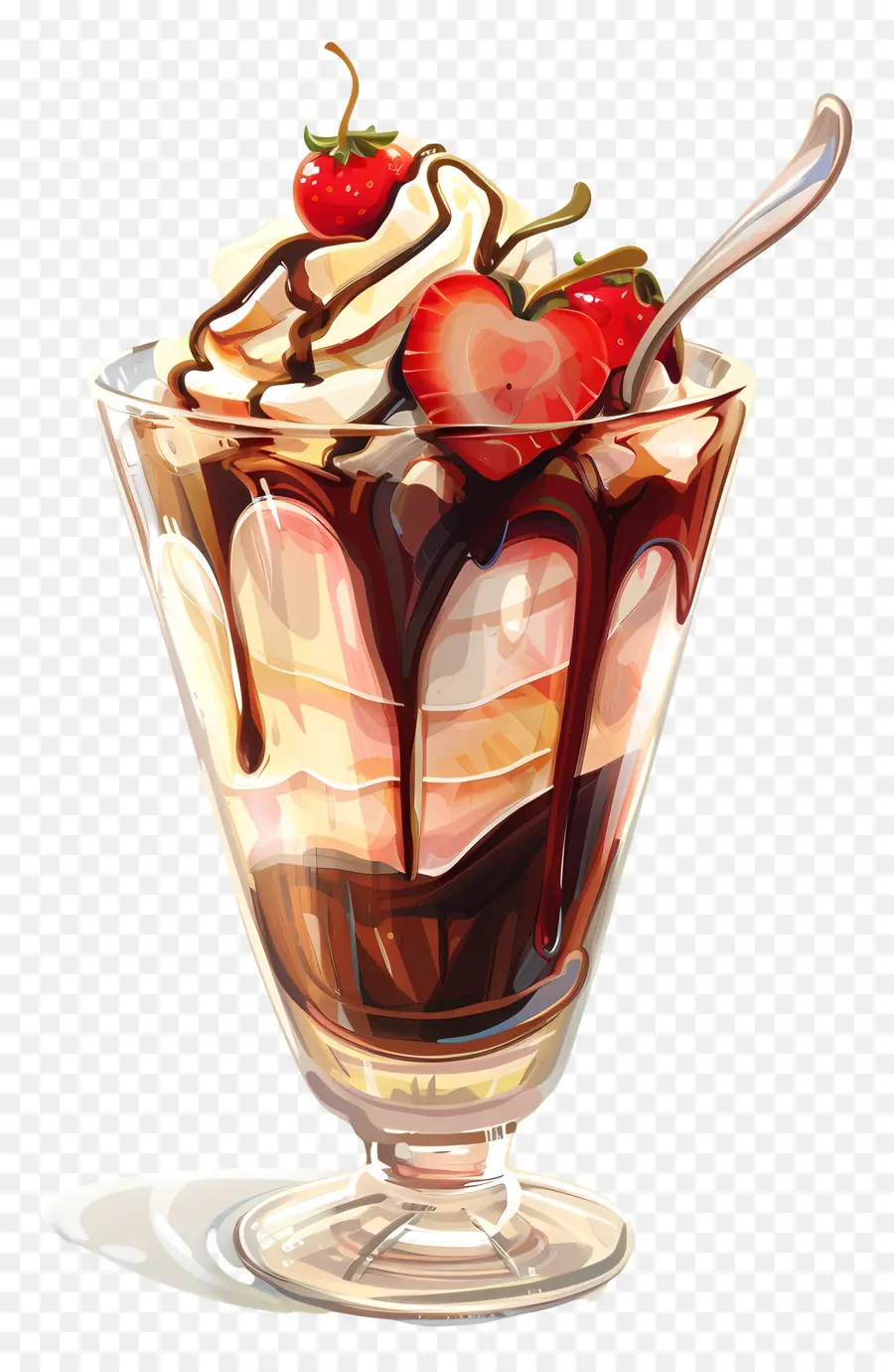 Sundae De Sorvete，Mousse De Chocolate PNG