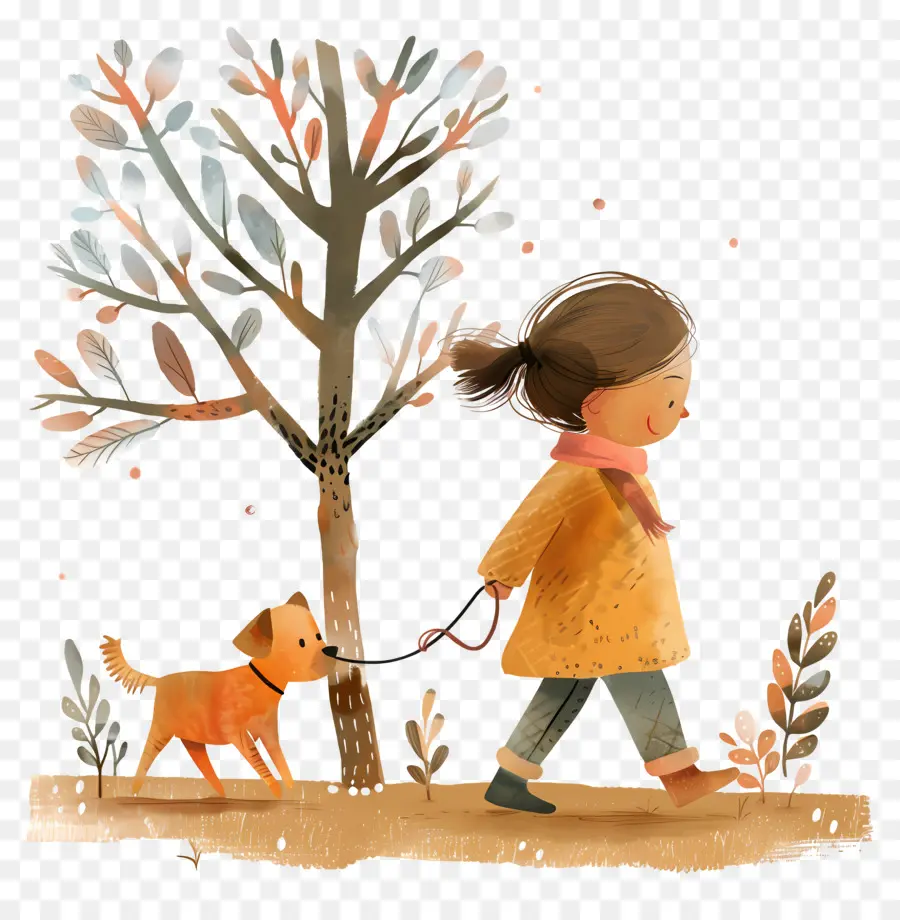 Menina Passeando Com Cachorro，Menina Andando Com Cachorro PNG