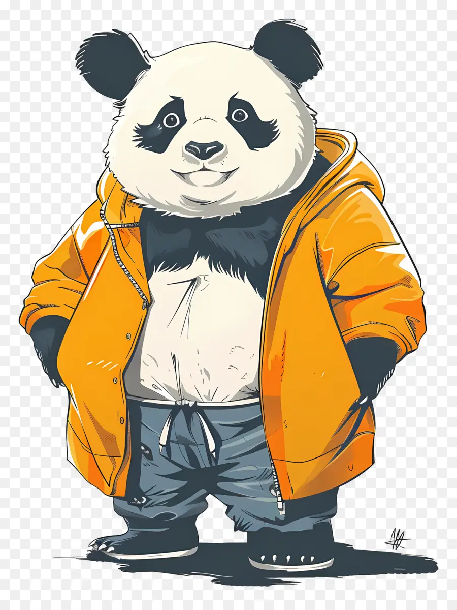 Panda，Panda De Jaqueta PNG