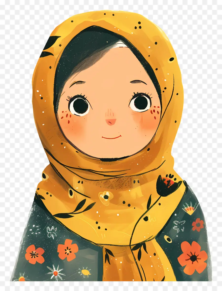 Hijab Girl，Menina PNG