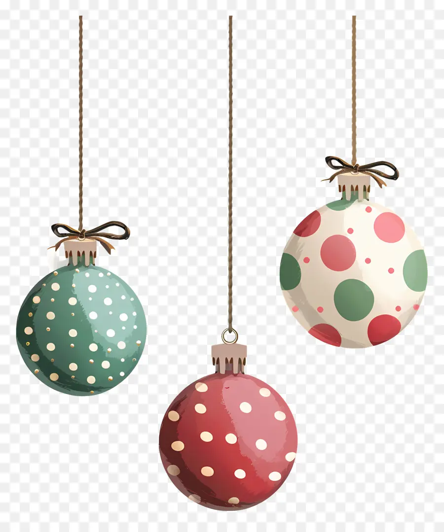 Bolas De Natal，Ornamentos De Bolinhas PNG