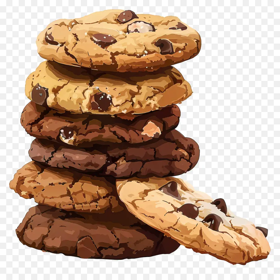 Pilha De Biscoitos，Biscoitos De Chocolate PNG