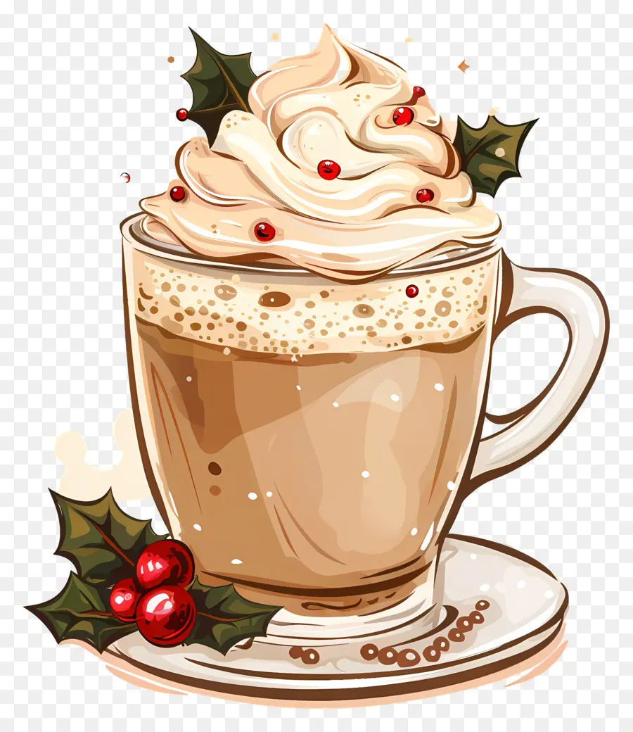 Café Cremoso，Café Com Leite Com Chantilly PNG