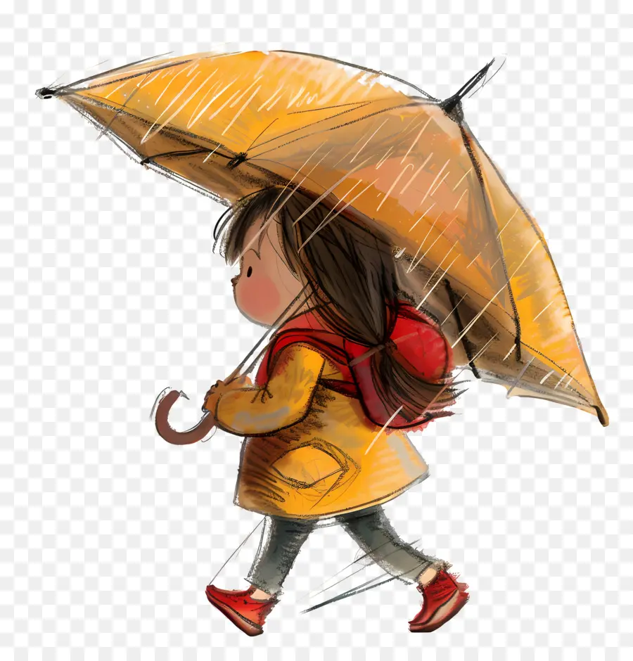 Menina Com Guarda Chuva，Guarda Chuva PNG