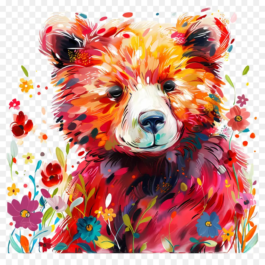 Urso，Urso Colorido PNG