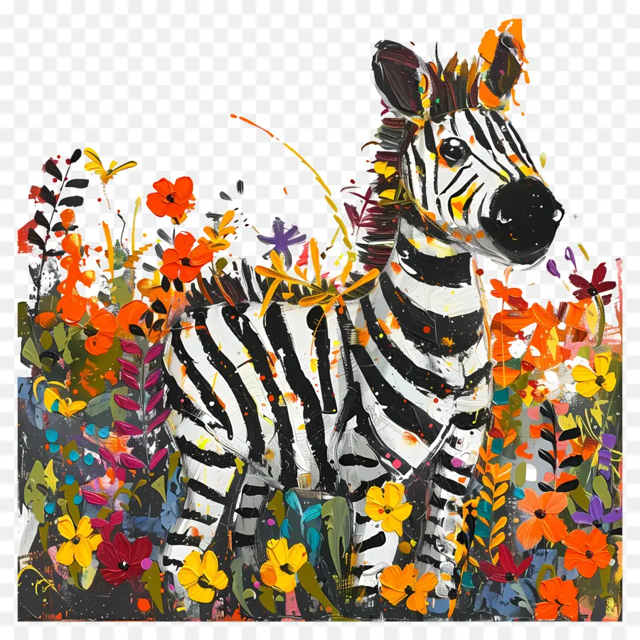 Zebra，Flores PNG