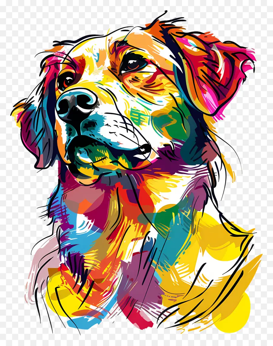 Cachorro，Cachorro Colorido PNG