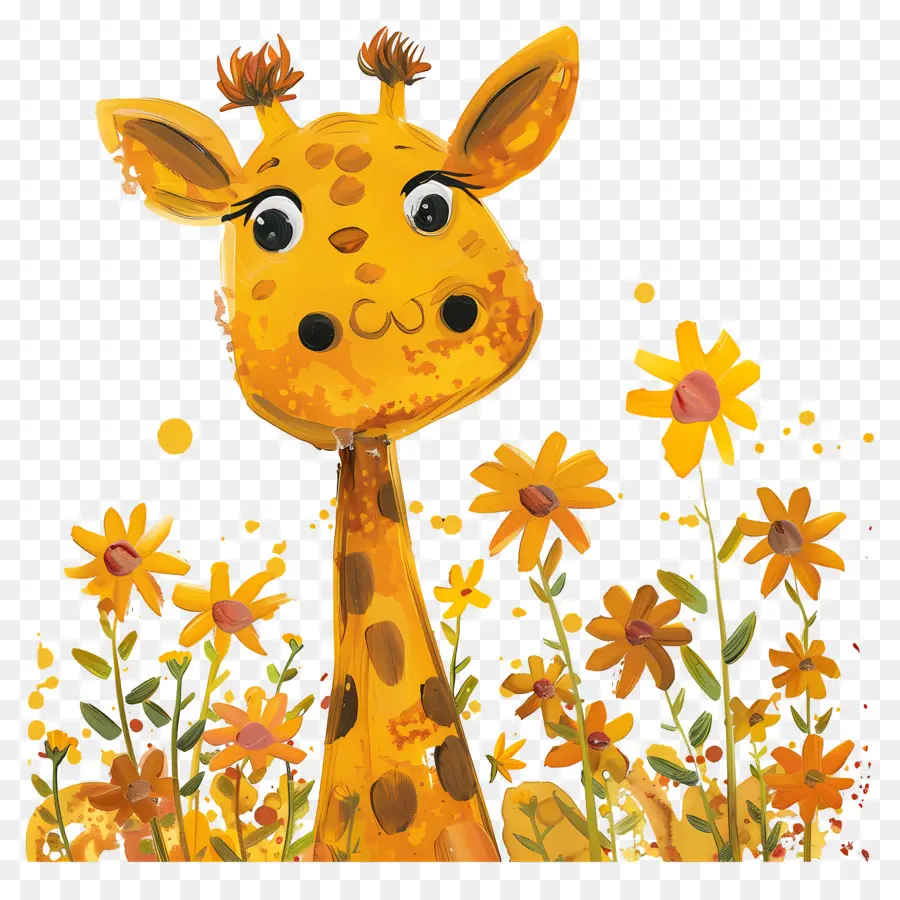 Girafa，Flores PNG