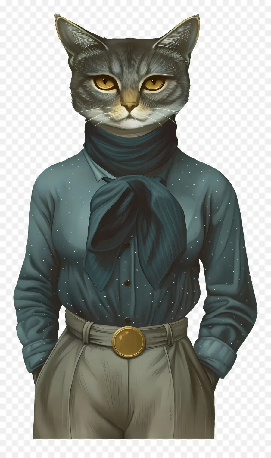 Gato De Desenho Animado，Gato Em Roupas PNG