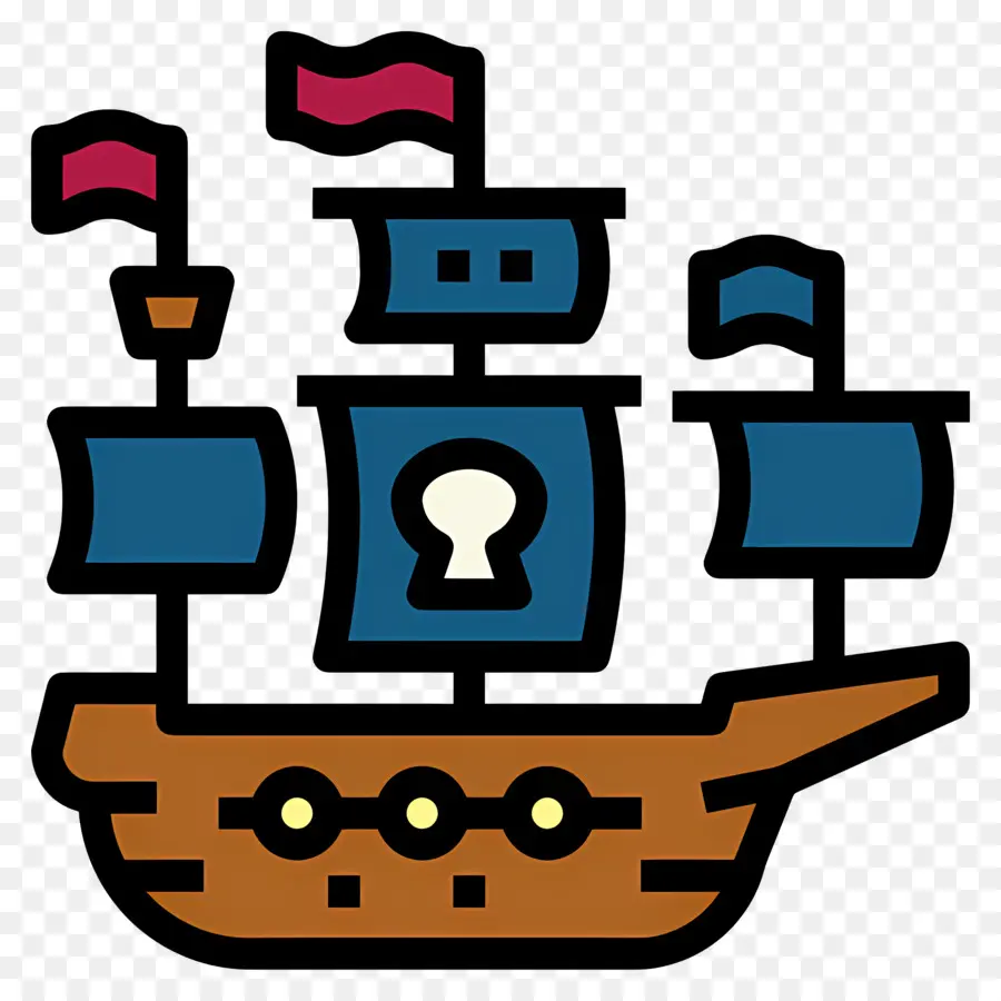 Barco Pirata，Navio Pirata PNG